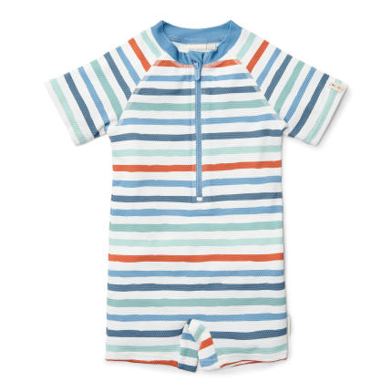 Swimsuit z krótkim rękawem Stripes / Little Dutch