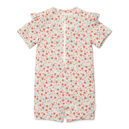 Swimsuit z krótkim rękawem Sunny Flowers / Little Dutch