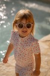 Swimsuit z krótkim rękawem Sunny Flowers / Little Dutch