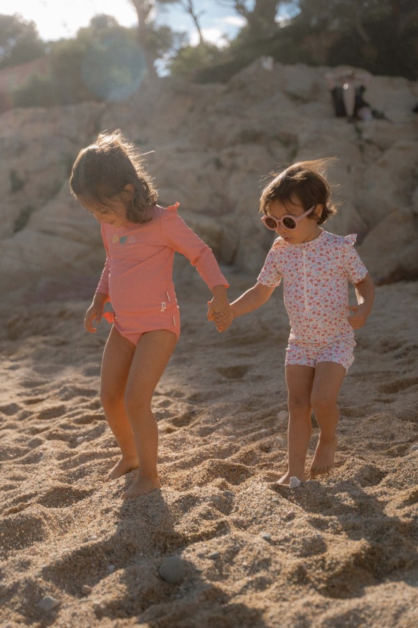 Swimsuit z krótkim rękawem Sunny Flowers / Little Dutch