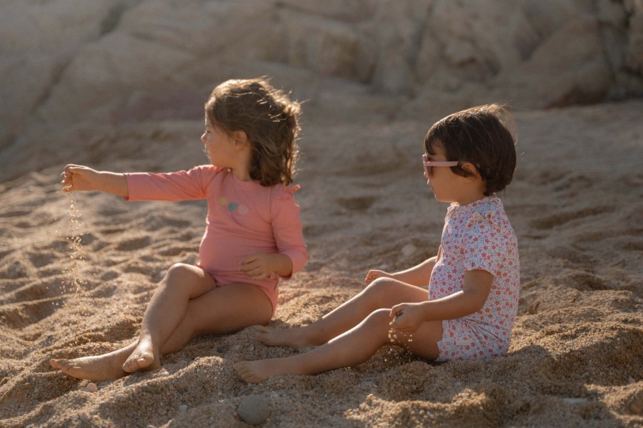 Swimsuit z krótkim rękawem Sunny Flowers / Little Dutch