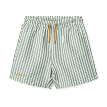 Szorty kąpielowe Duke - stripe peppermint, crisp white / Liewood