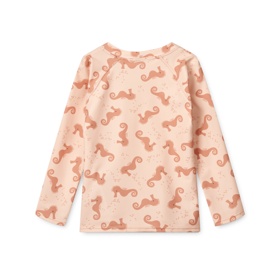 Koszulka kąpielowa UV z długim rękawem Noah - seahorse, apple blossom / Liewood