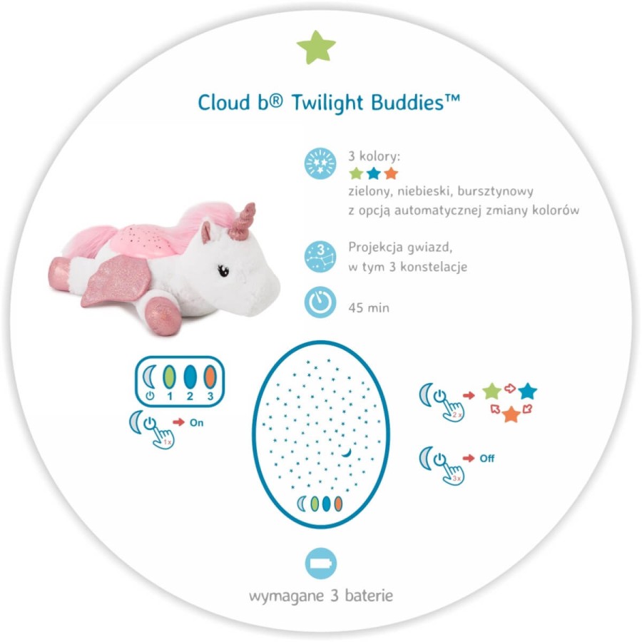 Dream Buddies - Lampka nocna jednorożec / Cloud b