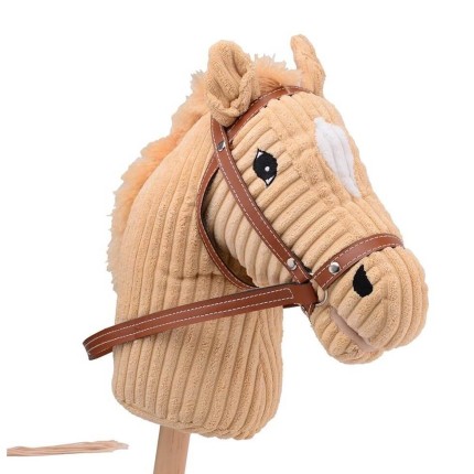 Hobby Horse z funkcją dźwiękową koń LUX na kiju  80cm Beige / Holly