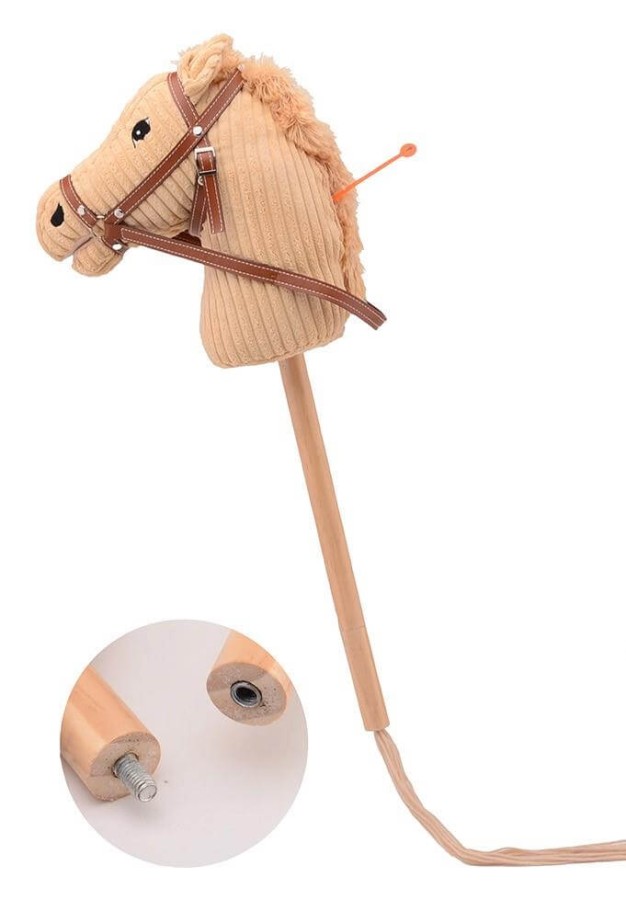 Hobby Horse koń LUX na kiju z funkcją dźwiękową 80cm Beige / Holly