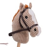 Hobby Horse z funkcją dźwiękową koń LUX na kiju 80cm Taupe
