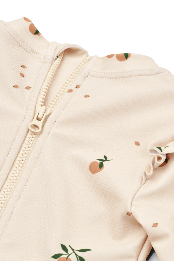 Kostium kąpielowy niemowlęcy UV z długim rękawem Sille - Peach, Sea shell / Liewood