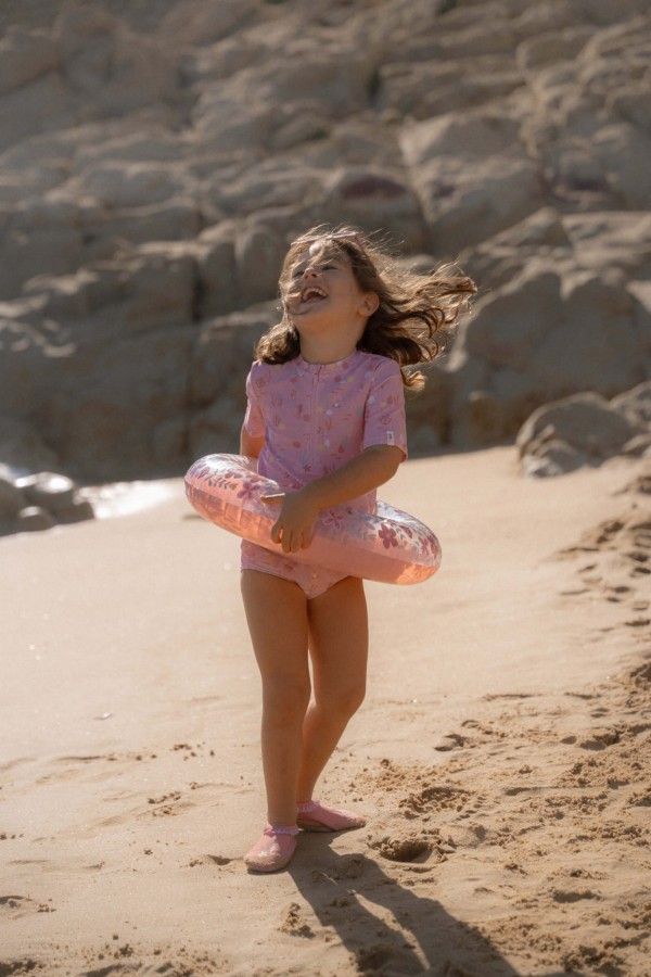 Koło do pływania Pink Flowers 50 cm / Little Dutch