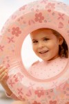Koło do pływania Pink Flowers 50 cm / Little Dutch