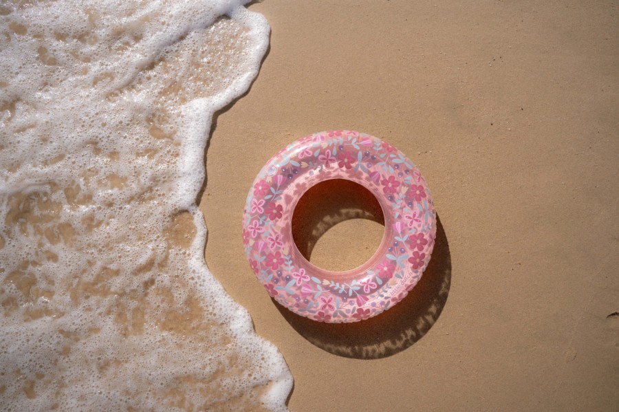 Koło do pływania Pink Flowers 50 cm / Little Dutch