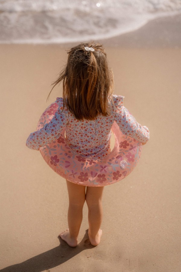 Koło do pływania Pink Flowers 50 cm / Little Dutch