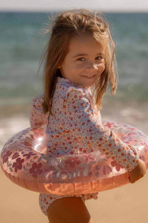 Koło do pływania Pink Flowers 50 cm / Little Dutch