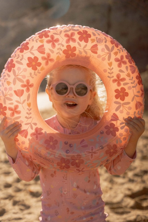 Koło do pływania Pink Flowers 50 cm / Little Dutch