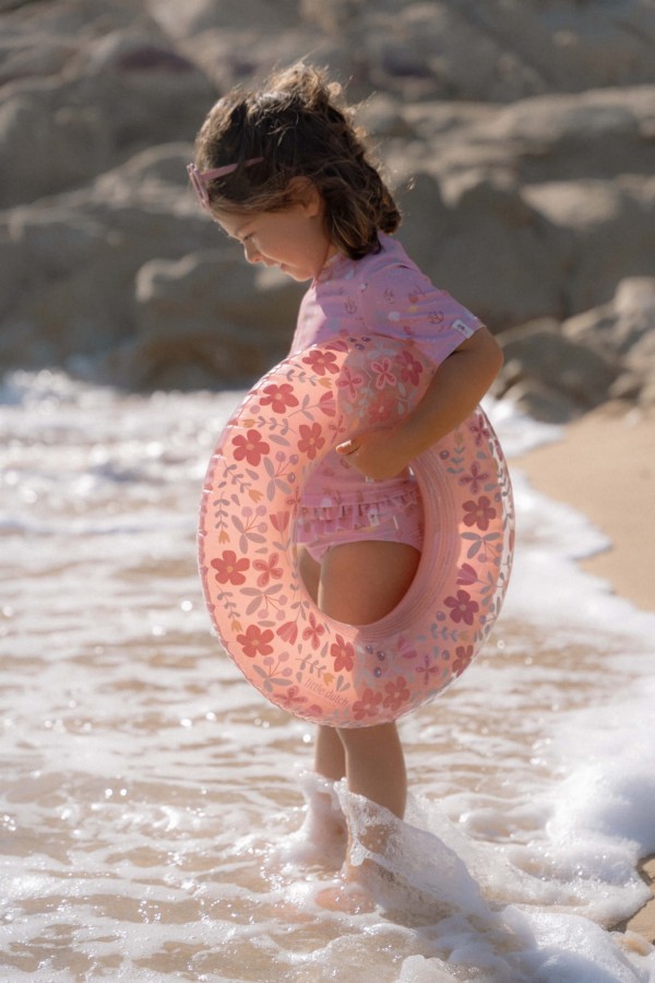 Koło do pływania Pink Flowers 50 cm / Little Dutch