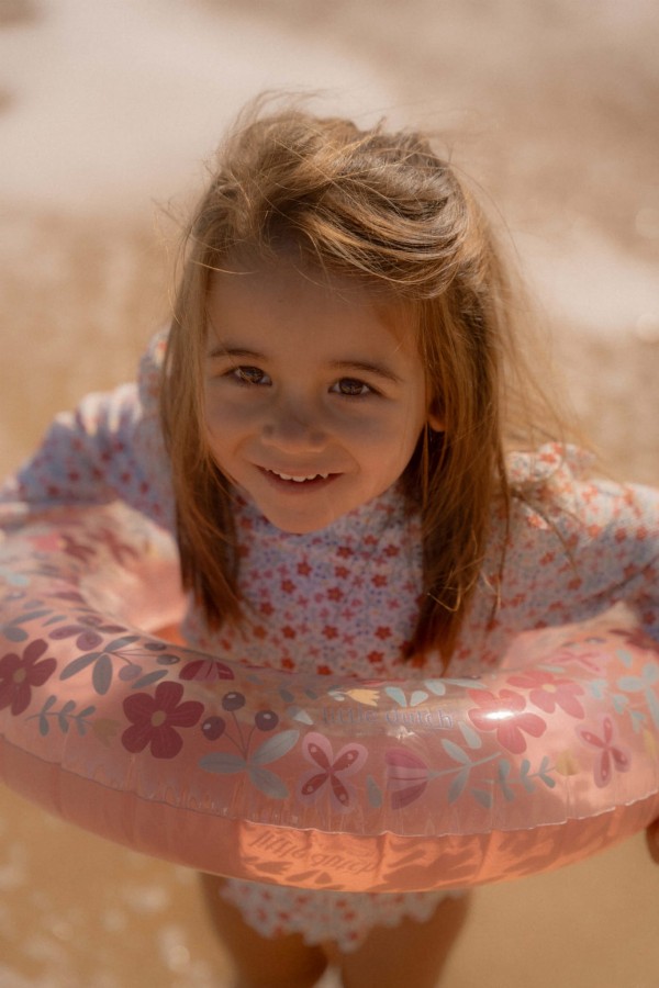 Koło do pływania Pink Flowers 50 cm / Little Dutch