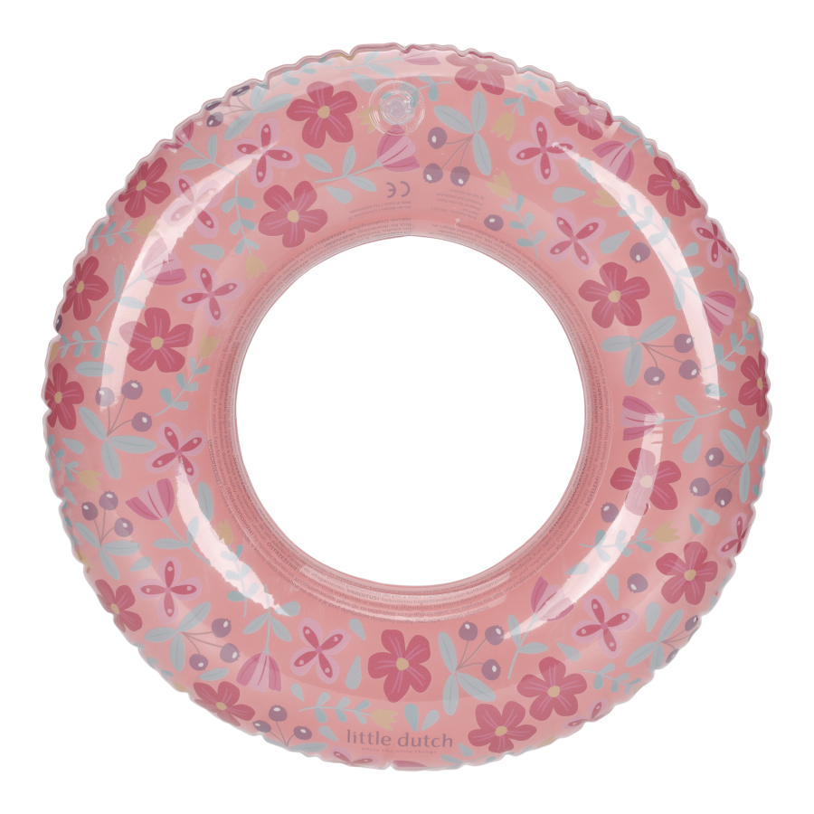 Koło do pływania Pink Flowers 50 cm / Little Dutch