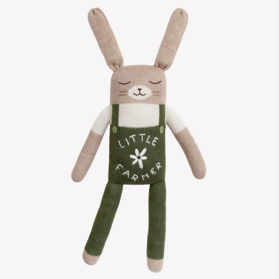 Duży dziergany królik z wełny alpaki - little farmer / Main Sauvage