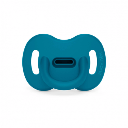 Smoczek 100% silikonowy fizjologiczny SX Pro Colour Essence - ciemnoniebieski / Suavinex