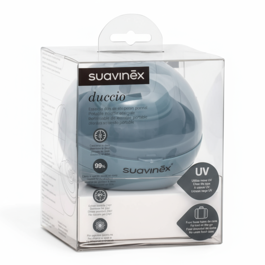 Sterylizator UV Duccio do smoczków - szaro-niebieski / Suavinex