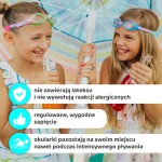 Okulary do pływania Aqua2ude -  Fala uśmiechu turkus 3+ / Bling2o