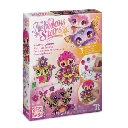 Witraż na okno – zestaw do malowania z szablonami dla dzieci 3szt. 7+ / Nebulous Stars
