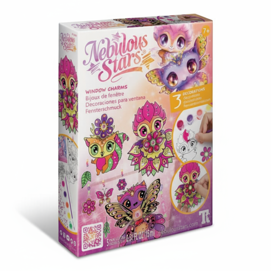 Witraż na okno – zestaw do malowania z szablonami dla dzieci 3szt. 7+ / Nebulous Stars
