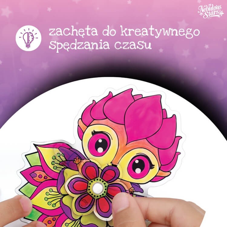 Witraż na okno – zestaw do malowania z szablonami dla dzieci 3szt. 7+ / Nebulous Stars