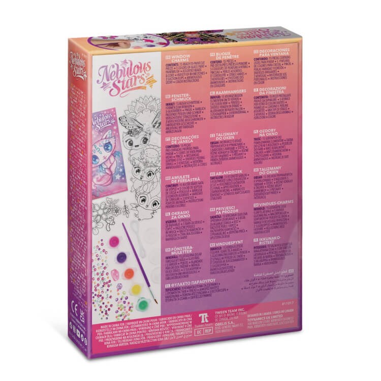 Witraż na okno – zestaw do malowania z szablonami dla dzieci 3szt. 7+ / Nebulous Stars