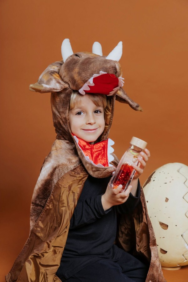 Butelka sensoryczna dwufazowa MOVE T-Rex / Petit Boum