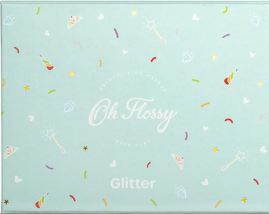 Brokatowy zestaw do malowania twarzy SPARKLY, bio brokat, roślinna formuła / Oh Flossy