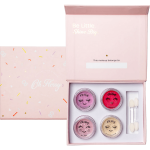 Mini naturalny zestaw do makijażu, cienie do powiek, róż, pomadka i akcesoria / Oh Flossy