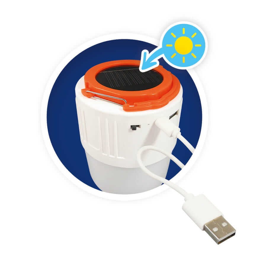 Lampka solarna - Latarka Bluetooth na kemping / Buki