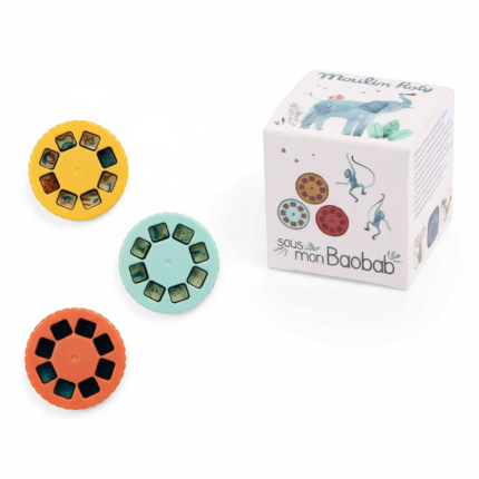 Zestaw 3 krążków z bajkami SOUS MON BAOBAB / Moulin Roty 658364