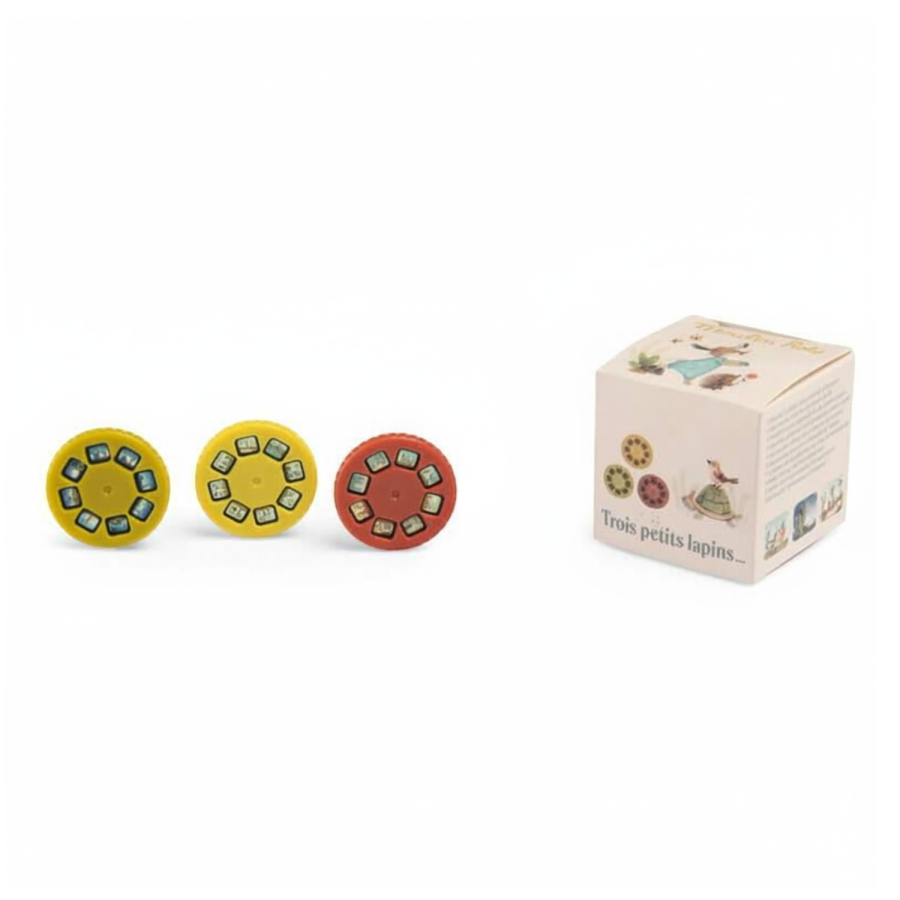 Zestaw 3 krążków z bajkami TRZY MAŁE KRÓLIKI / Moulin Roty