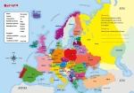 Atlas Europy z naklejkami i plakatem / Wydawnictwo Wilga