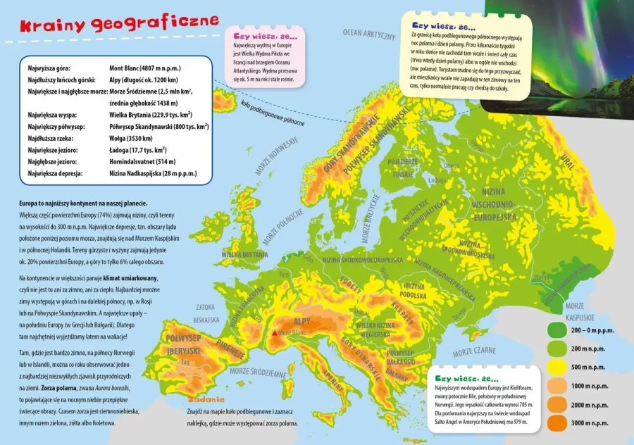 Atlas Europy z naklejkami i plakatem / Wydawnictwo Wilga