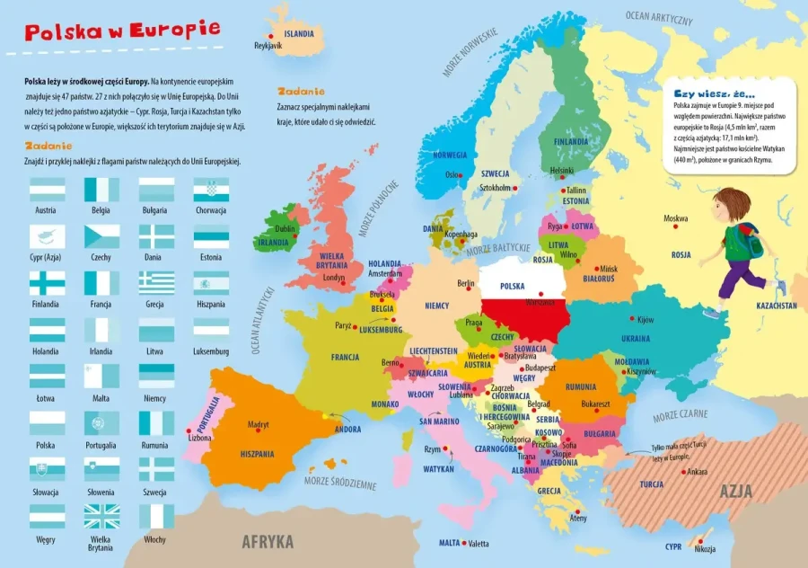 Atlas Polski z naklejkami i plakatem / Wydawnictwo Wilga
