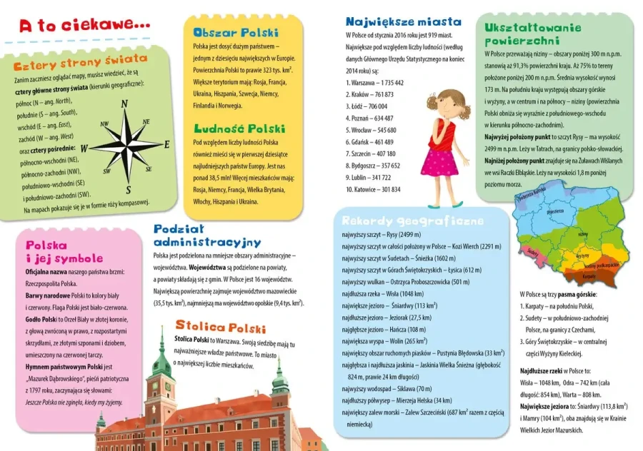 Atlas Polski z naklejkami i plakatem / Wydawnictwo Wilga