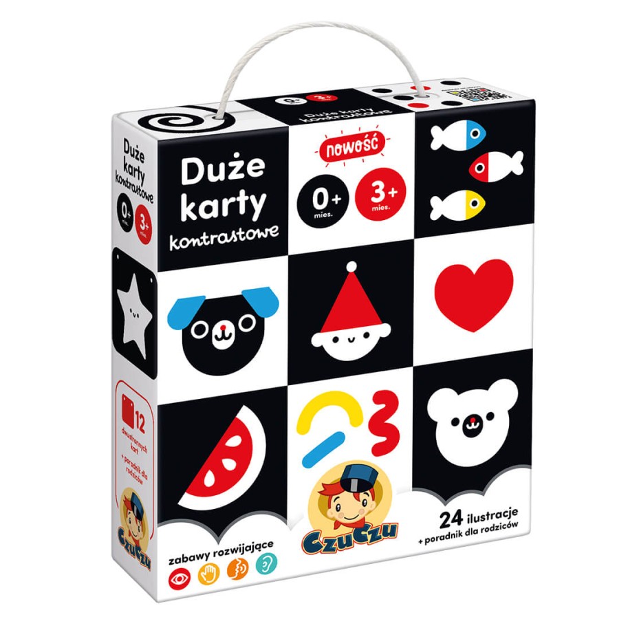 Duże karty kontrastowe 0 mies.+ 3 mies.+ / Bright Junior Media Justyna Han