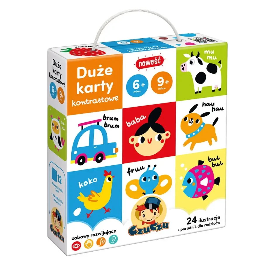 Duże karty kontrastowe 6 mies.+ 9 mies.+ / Bright Junior Media Justyna Han