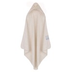 Ręcznik z kapturkiem 90 x 90 cm bambusowo-bawełniany piaskowy z haftem kolekcja TowelPower / Piapimo