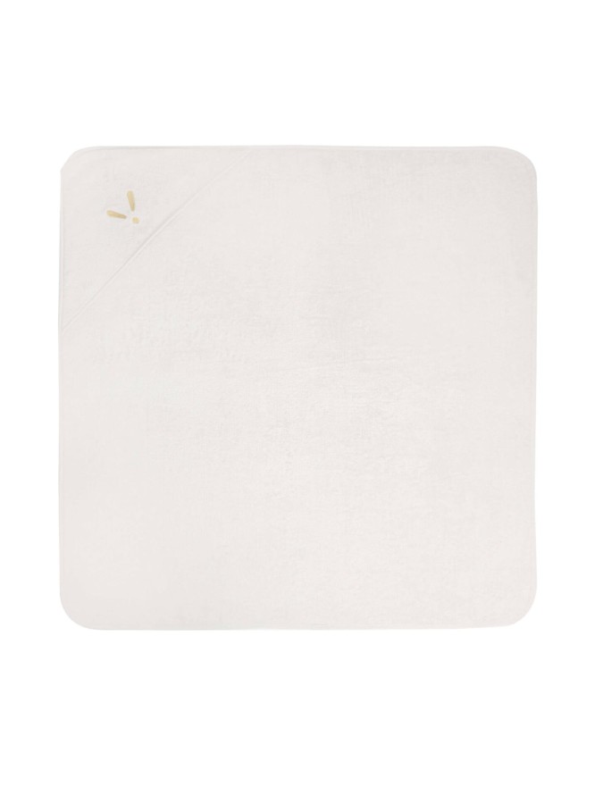 Ręcznik z kapturkiem 90 x 90 cm bambusowo-bawełniany piaskowy z haftem kolekcja TowelPower / Piapimo