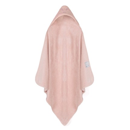 Ręcznik z kapturkiem 90 x 90 cm bambusowo-bawełniany różowy z haftem kolekcja TowelPower / piapimo