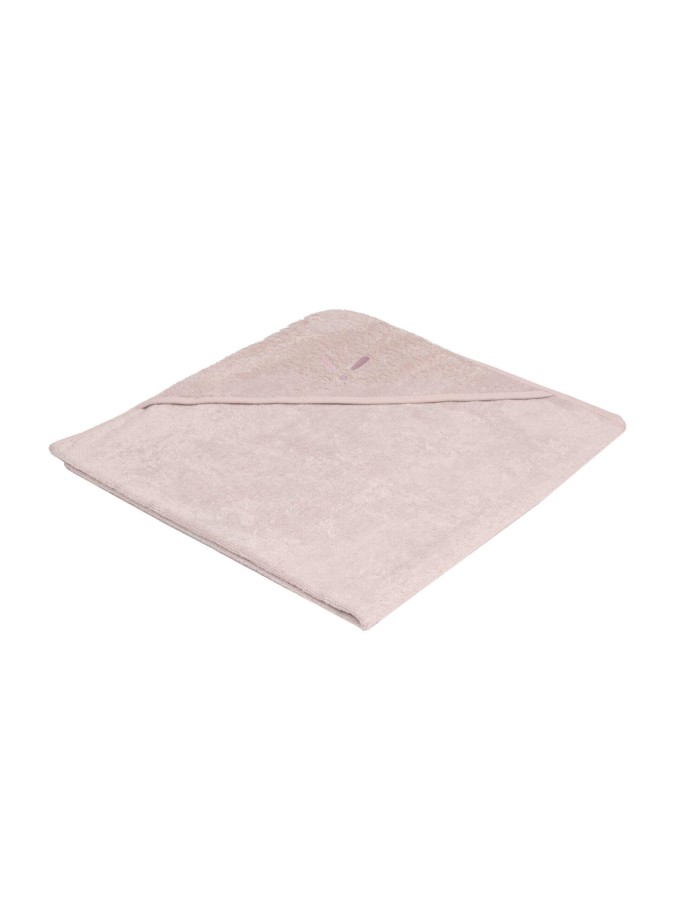 Ręcznik z kapturkiem 90 x 90 cm bambusowo-bawełniany różowy z haftem kolekcja TowelPower / Piapimo