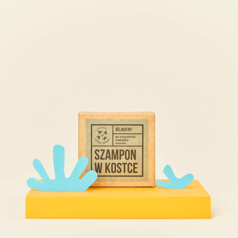 Delikatny szampon do włosów w kostce, 75 g / Mydlarnia Cztery Szpaki