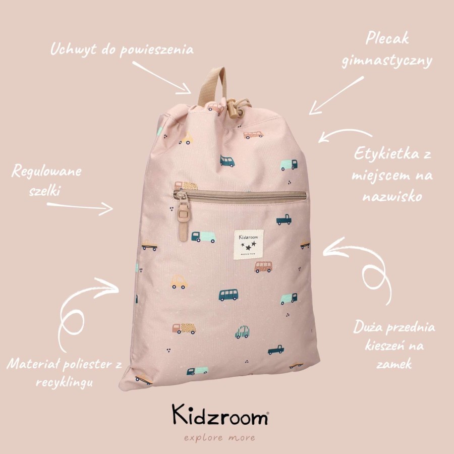 Worek gimnastyczny Sweet Cars brown / KIDZROOM