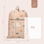 Worek gimnastyczny Sweet Cars brown / KIDZROOM