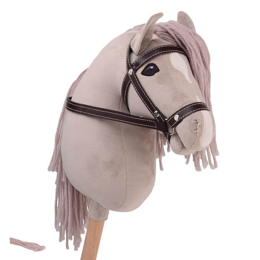 Hobby Horse koń DELUXE na kiju 80cm beige / Holly