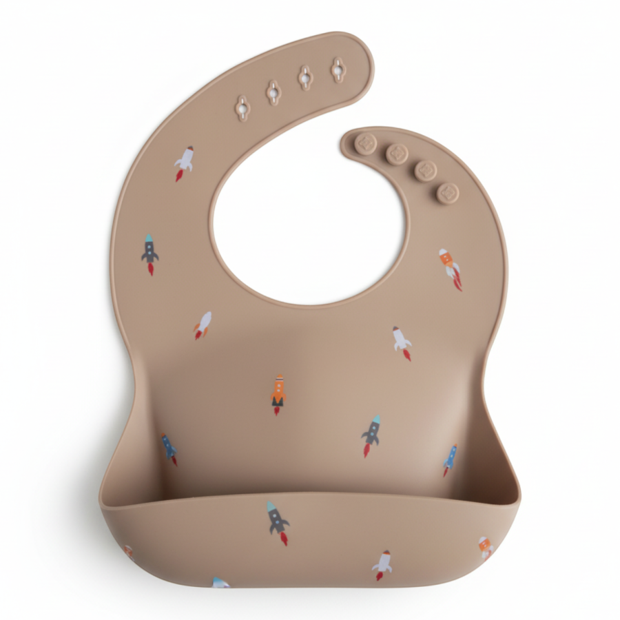 Śliniak silikonowy Rocket / Mushie